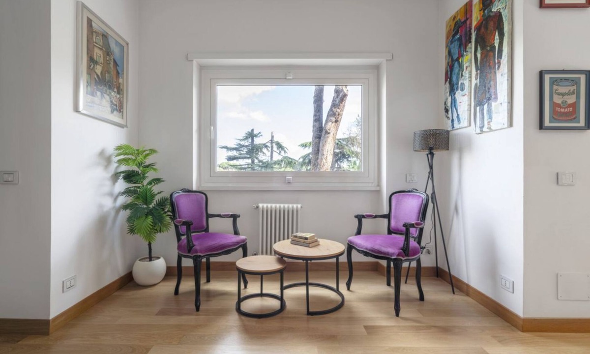 Aurelio Apartment | Elegant apartment ideal for families, couples, or travelers seeking comfort and style. Contemporary furnishings blend seamlessly with the tranquility of the surrounding greenery. The apartment comprises a spacious and bright living room, two bedrooms, a
