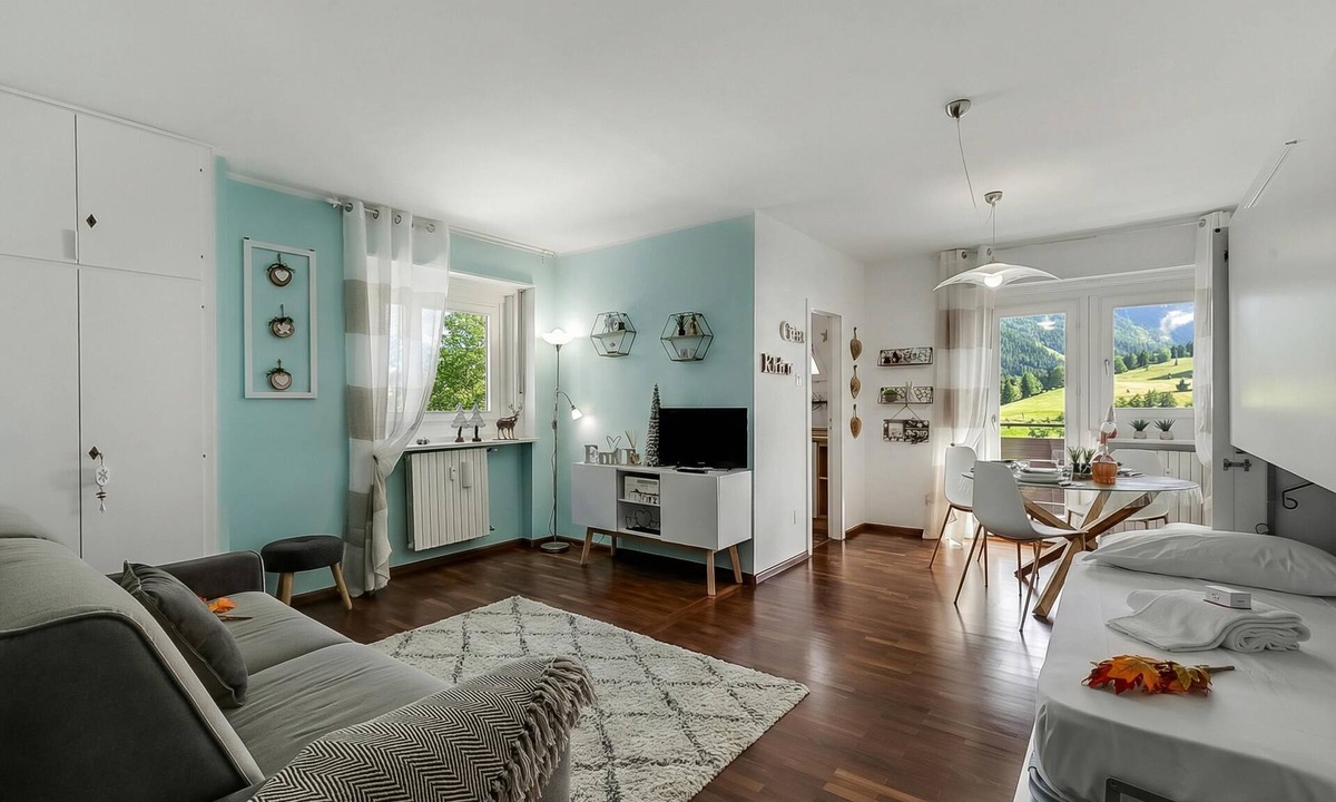Sestriere Apartment | Studio Blue Petit with Mountain Balcony Views, Sestriere, Italy