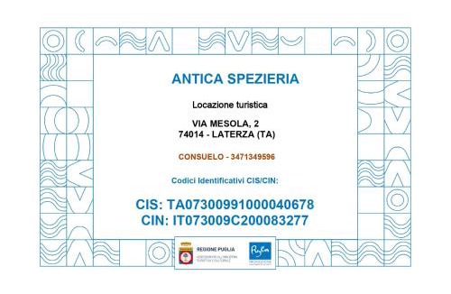 Laterza Bed & Breakfast | ANTICA SPEZIERIA