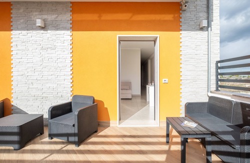 Copertino Apartment | Apartment 'Over The Top - Lu Ientu' with Private Terrace, Wi-Fi and Air Conditioning
