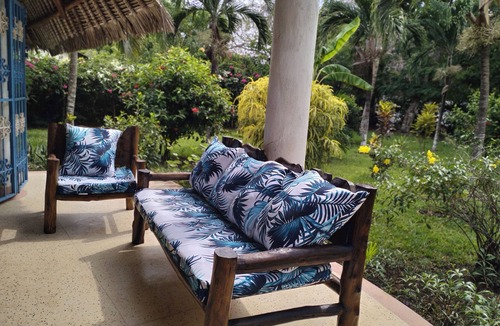Diani Beach Cottage | Diani beach exclusive private cottage with tropical gardens-pool-outside lounges