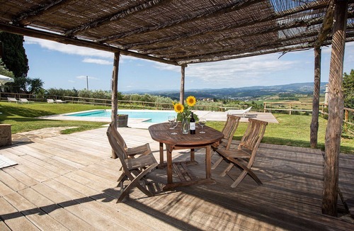 Poggibonsi Apartment | Lovely apartment for 6 people with WIFI, pool, A/C, TV and panoramic view, close to San Gimignano