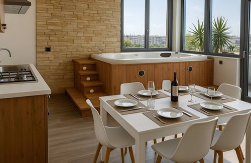Brindisi Histotic Center Apartment | Luxury penthouse with private hot tub