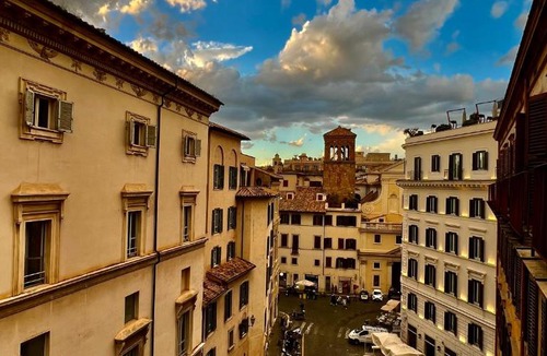 Rione VIII Sant'Eustachio Apartment | Pantheon Palazzo Nari Terrace #12