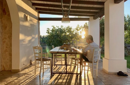 San Michele Salentino House | Splendid Apulian property with trullo, large swimming pool and orchard