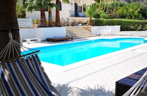 Erice House | Villa Girolama villa with pool on the slopes of Erice and view of Mount Cofano