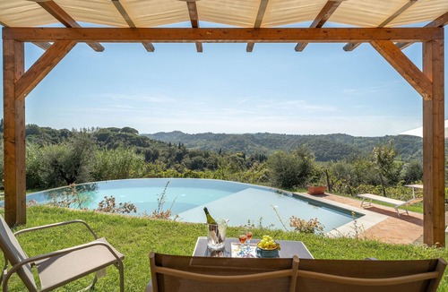 Montopoli in Val d'Arno Villa | Wonderful private villa for 8 guests with A/C, WIFI, private pool, TV and veranda