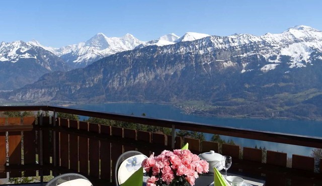 Beatenberg near Interlaken: wonderful view of the lake and mountains in Beatenberg