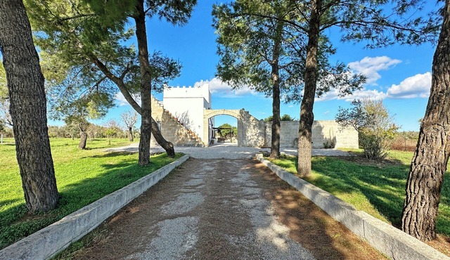 Historic Masseria under pines in Salento