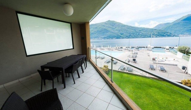 4 bedroom Italian Lakes apartment rental with pool in Maccagno con Pino e Veddasca