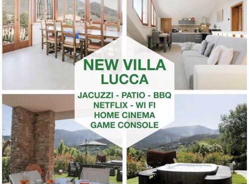 NEW VILLA Jacuzzi WIFI BBQ parking GameCinema ROOM in Lucca