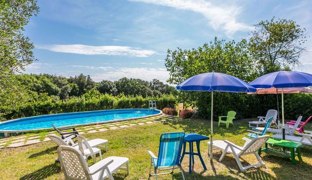 Nice apartment in villa for 12 guests with WIFI, private pool, TV, patio and pets allowed
