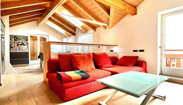 Panoramic attic apartment in the Dolomites with a view of the mountains of Predazzo in Predazzo
