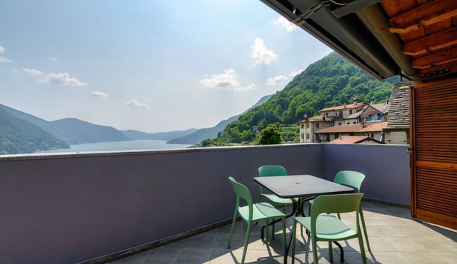 Panoramic View over Lake Como (La Colonghera) in Carate Urio