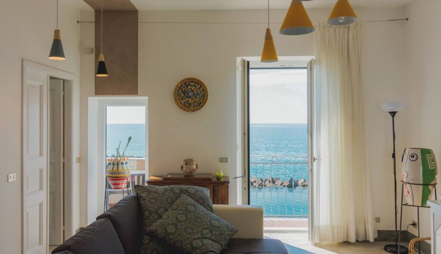 Refined accommodation with a shabby chic interior and fantastic view