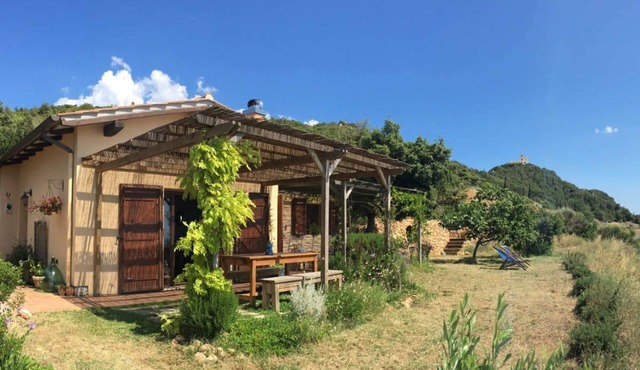Romantic Cottage and Hot Tub high above the Mediterranean