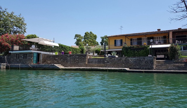 Villa with jetty on Magra river in Ameglia