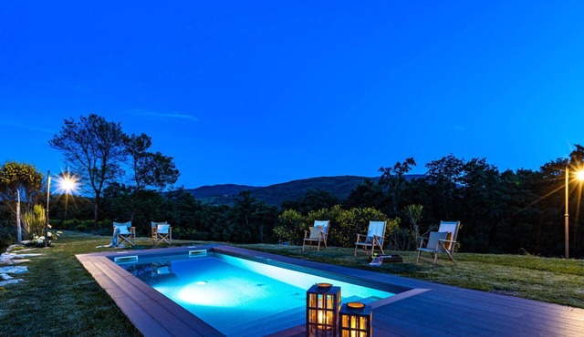 Wonderful private villa for 12 people with A/C, private pool, WIFI, TV, veranda and pets allowed in Radicondoli