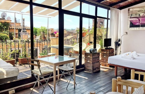 Trastevere Apartment | Artistic Loft, Terrace with a spectacular view of Trastevere!